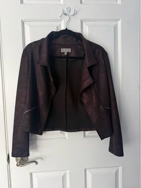 Laura Petites size 6 Cropped Jacket - Black/Purple